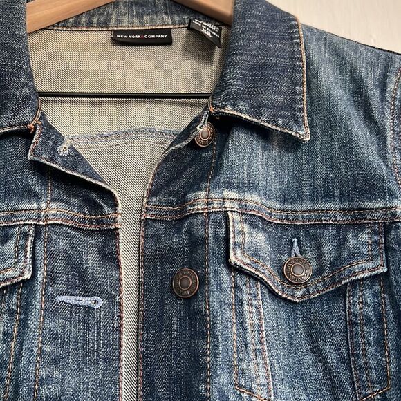 New York & Company Size XS Denim Jean Jacket Like New - Picture 1 of 5